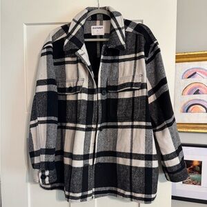 Black and White Flannel Shacket